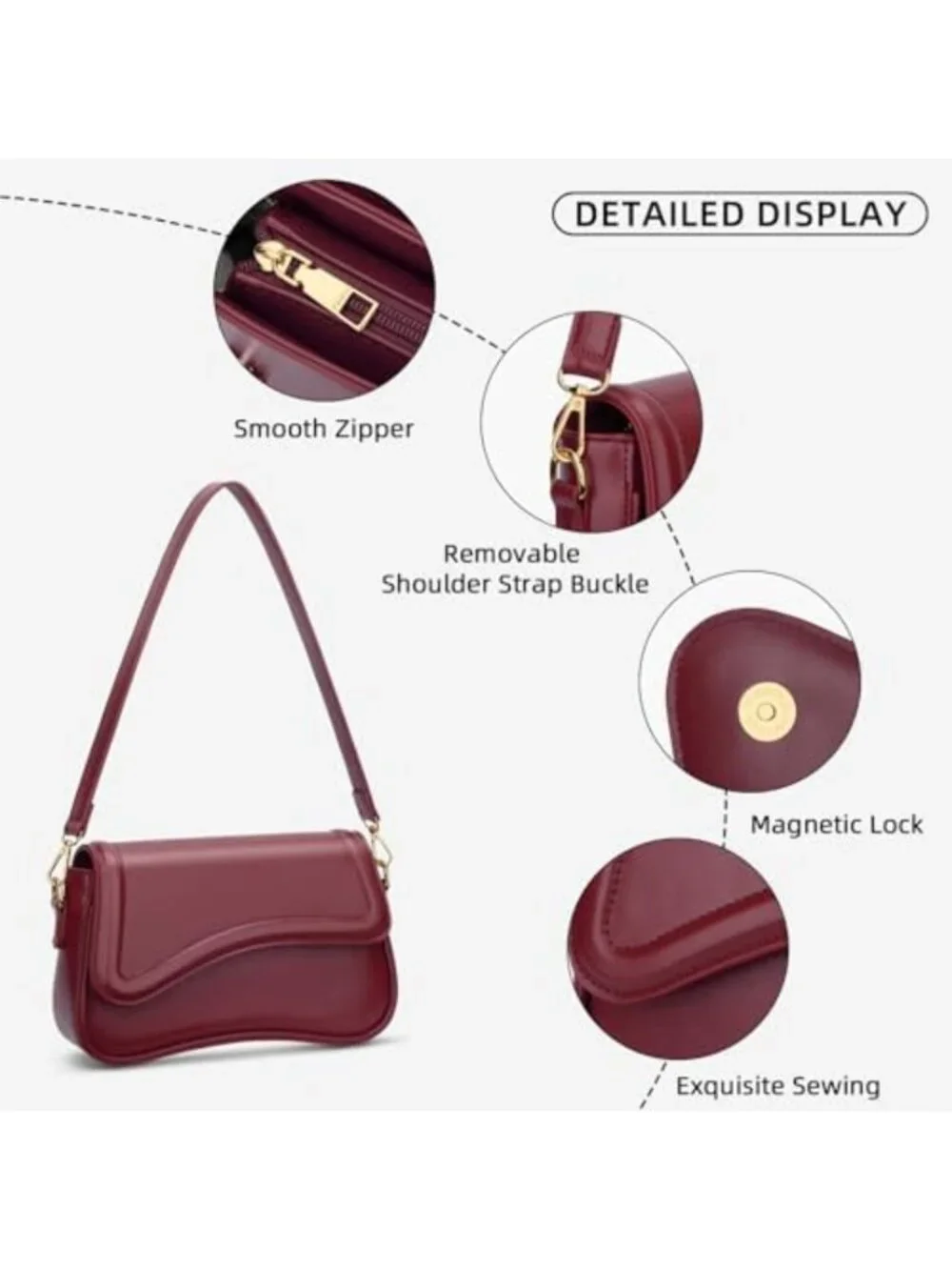 Cute Mini Hobo Shoulder Bag for Women | Small Clutch Purse | Stylish Everyday